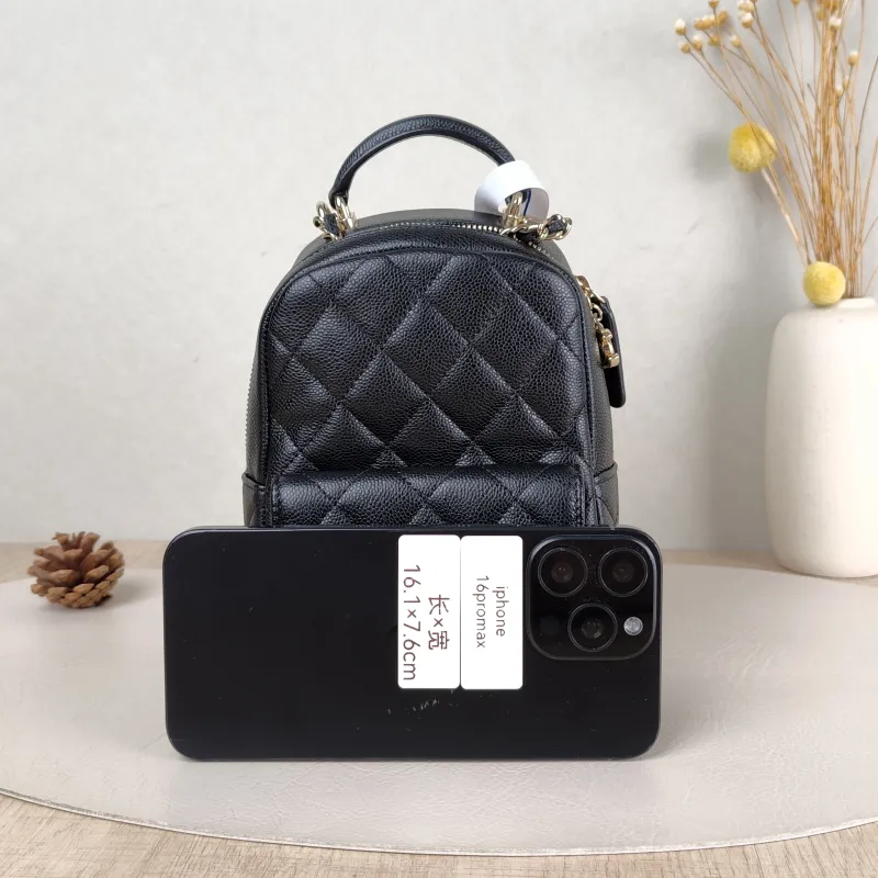 Chanel Backpack mini Backpack Collection Black Grained Calfskin One Size 13 × 9 × 18 cm — cover view 4 of 5