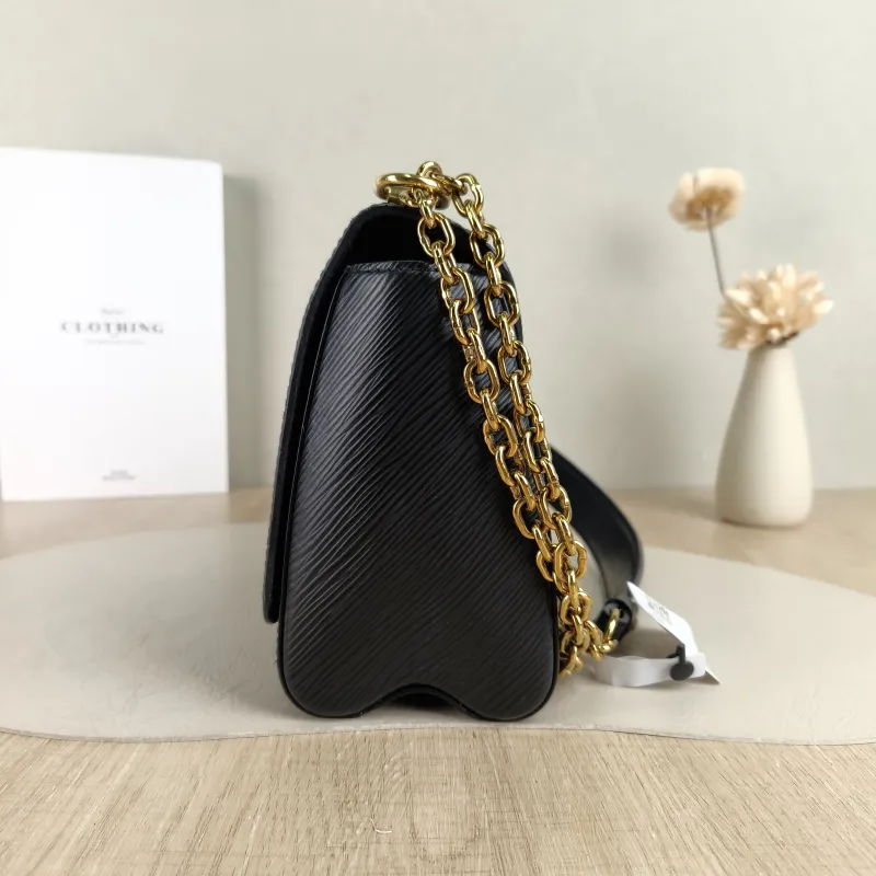 Louis Vuitton Crossbody Bag Twist Black Epi Embossed Calfskin Medium 23 × 9.5 × 17 cm — detail view 8 of 12