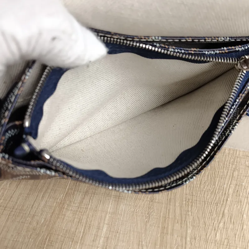 GOYARD Crossbody Bag PLUMET Blue PVC One Size 20.5 × 2.5 × 14 cm — detail view 3 of 9