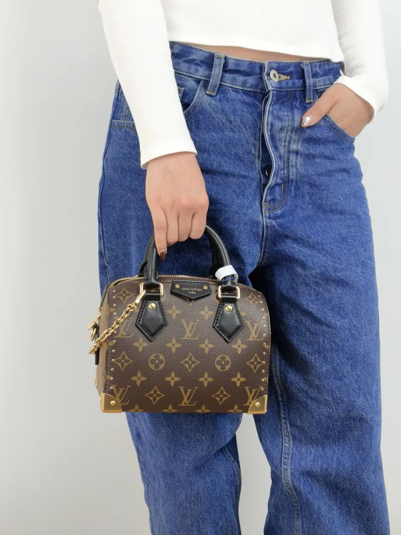 Louis Vuitton Crossbody Bag Speedy Trunk 20 Monogram PVC Small 20.5 × 11 × 13.5 cm — on-model view 3 of 3
