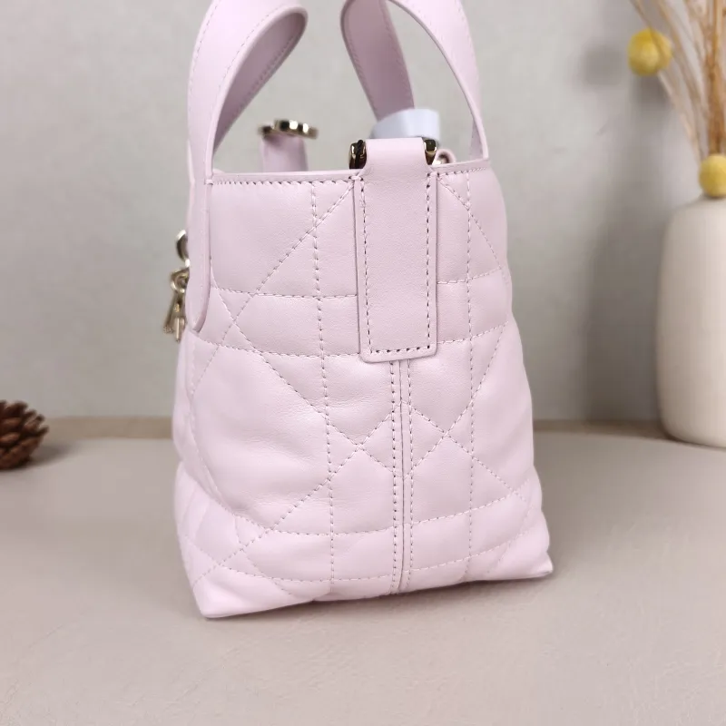 DIOR Top Handle Bag TOUJOURS Edition Pink Calfskin Mini 13 × 12 × 15 cm — detail view 9 of 12