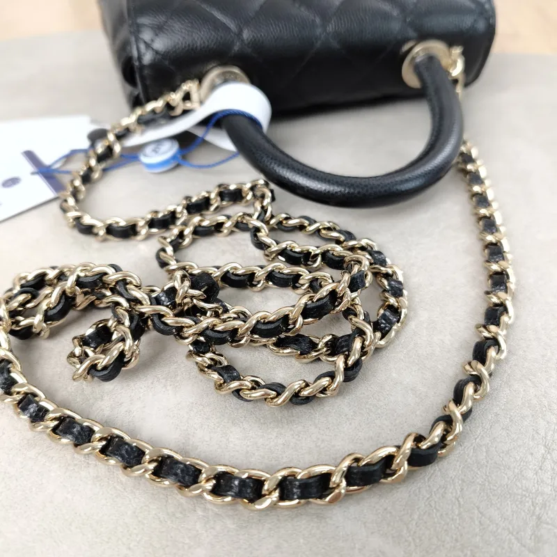 Chanel Top Handle Bag Coco Handle​Black Grained Calfskin Mini14.5 × 5.5 × 11.5 cm — detail view 4 of 22