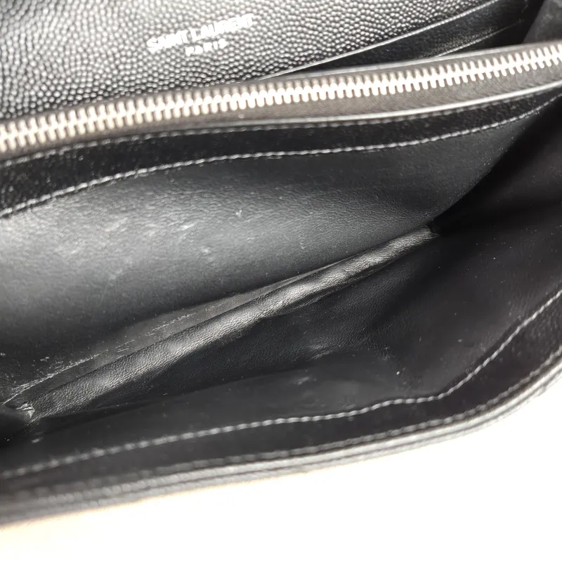 SAINT LAURENT Shoulder Bag CASSANDRE ENVELOPE Black Calfskin One Size 22.5 × 4 × 14 cm — detail view 7 of 10
