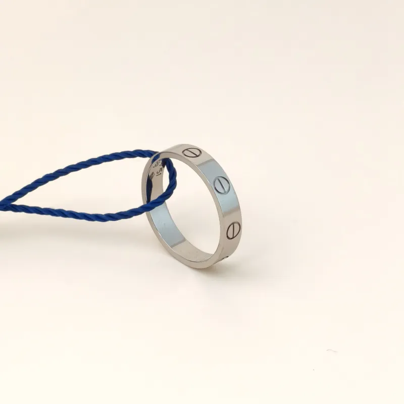 CARTIER Ring LOVE Ring 18KW hite Gold Silver18KW hite Gold Small 3.6 51 — cover view 8 of 8