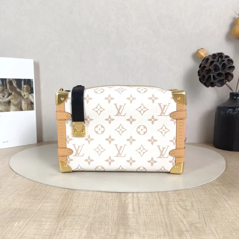 Louis Vuitton Crossbody Bag Side Trunk Box · Black PVC Medium 23.5 × 8.5 × 16 cm