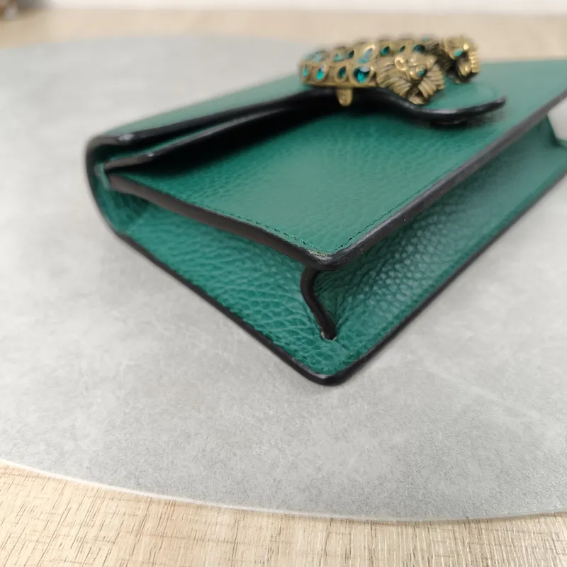 GUCCI Crossbody Bag Dionysus Green Calfskinmini16.5 × 4.5 × 10 cm — detail view 3 of 19