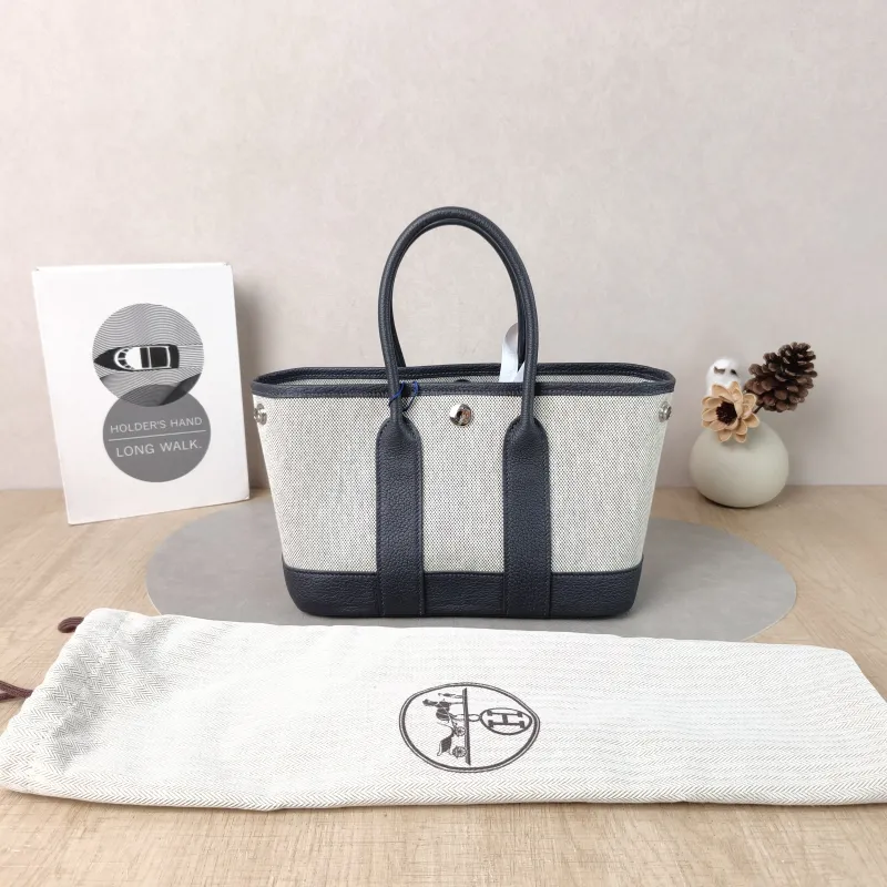 Hermès Top Handle Bag Neo Garden 23 Mini Beige · Canvas · Negonda Calfskinmini23 × 10 × 16 cm — cover view 5 of 6