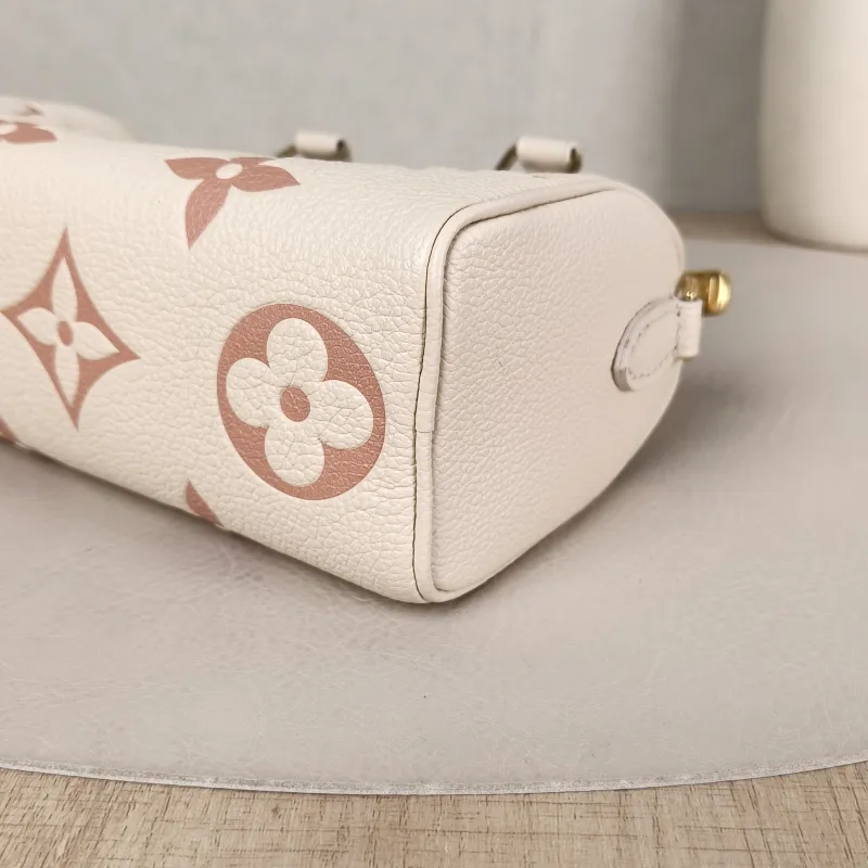 Louis Vuitton Crossbody Bag Speedy Nano White · Pink Empreinte Embossed Calfskin nano 16 × 7.5 × 10 cm — detail view 4 of 10