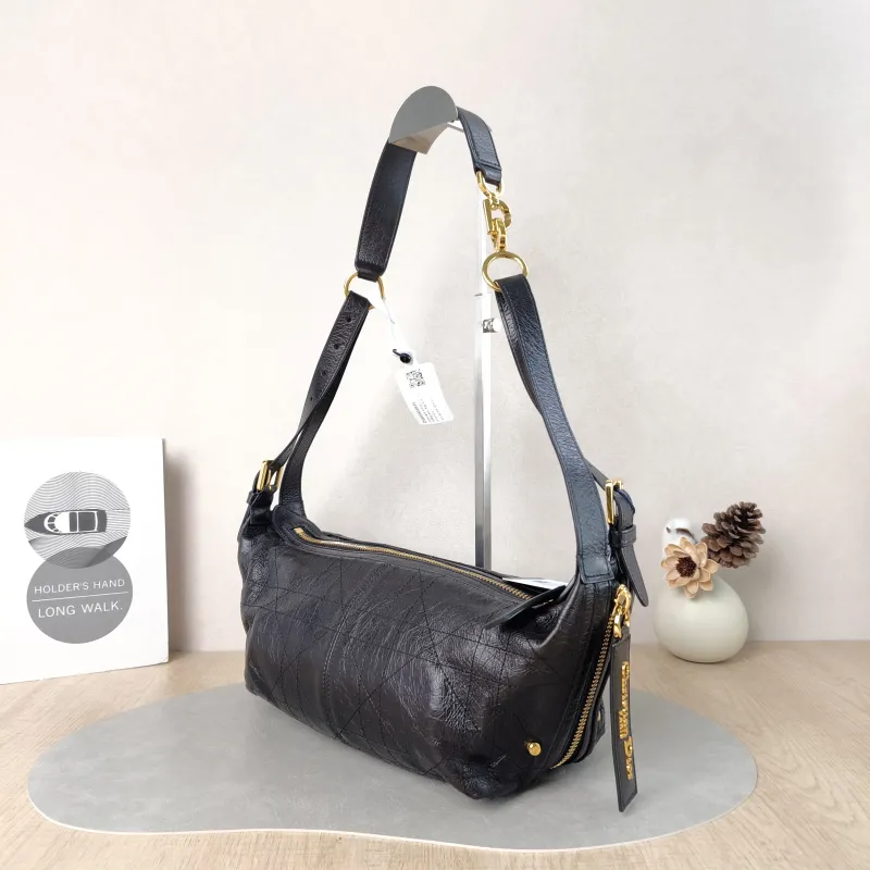 DIOR Shoulder Bag D-Journey Shoulder Bag Hobo Black Calfskin Small 25.5 × 14 × 14.5 cm — cover view 5 of 6