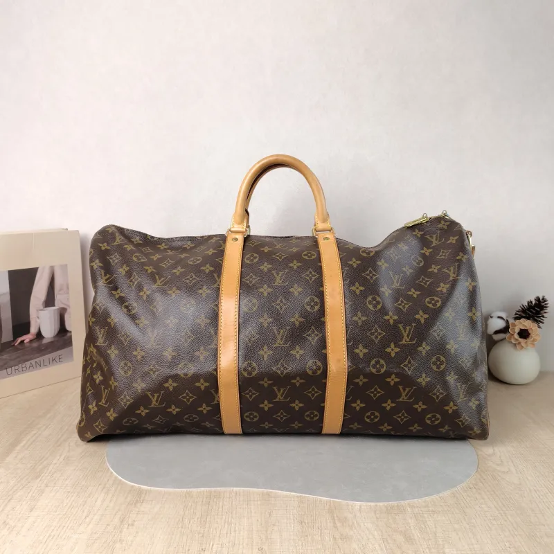 Louis Vuitton Crossbody Bag Keepall 55 Shoulder Strap Edition Monogram PVC One Size 55 × 26 × 31 cm