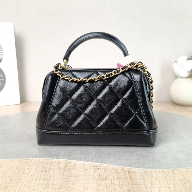 Chanel Crossbody Bag 24a Black Lambskin Mini 18 × 7 × 12 cm — cover view 3 of 5