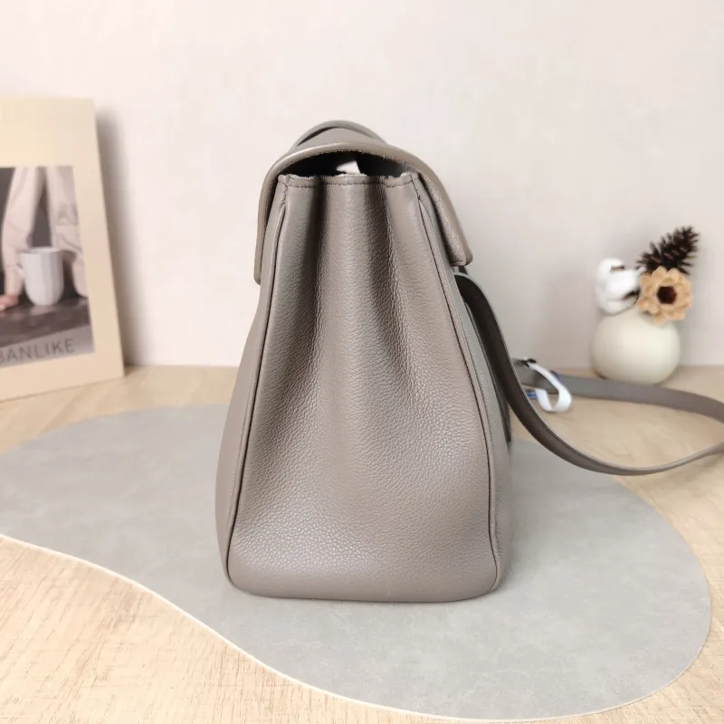 CELINE Shoulder Bag Soft 16Shoulder Bag Grey Calfskin Medium 32 × 15 × 24 cm — detail view 1 of 11