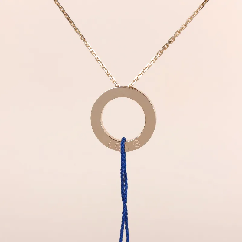 CARTIER Necklace LOVE Collection Pendant Rose Gold 18KR ose Gold Large 41cm