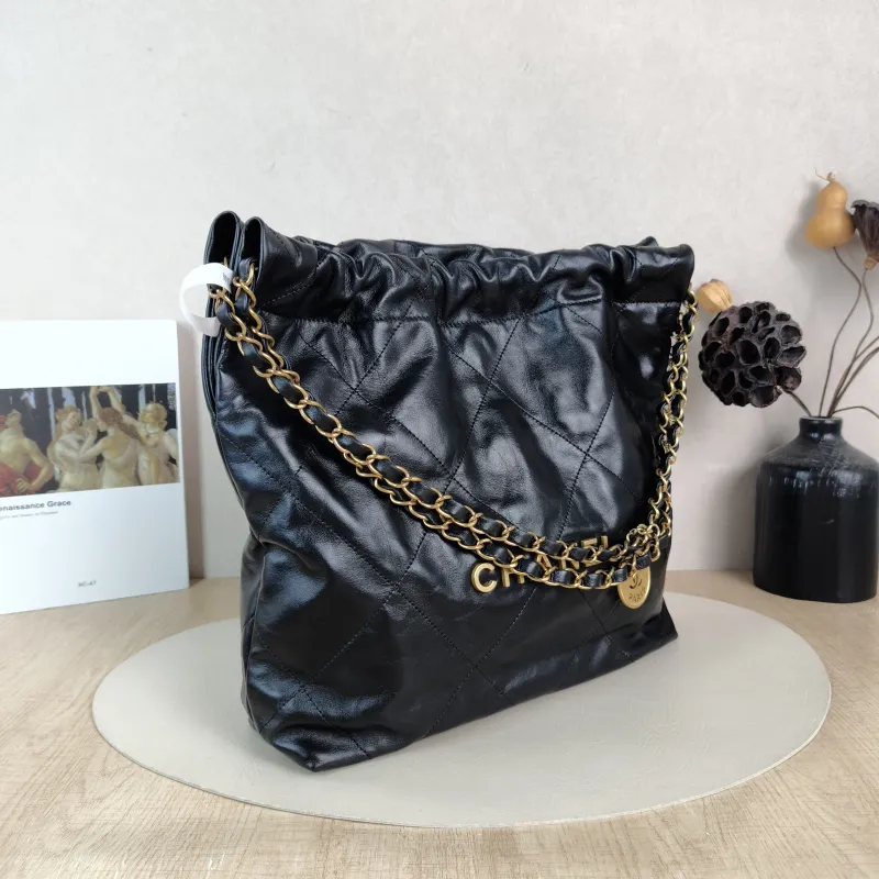 Chanel Shoulder Bag 22Bag Black CC alfskin Small 35 × 7 × 37 cm — cover view 5 of 5