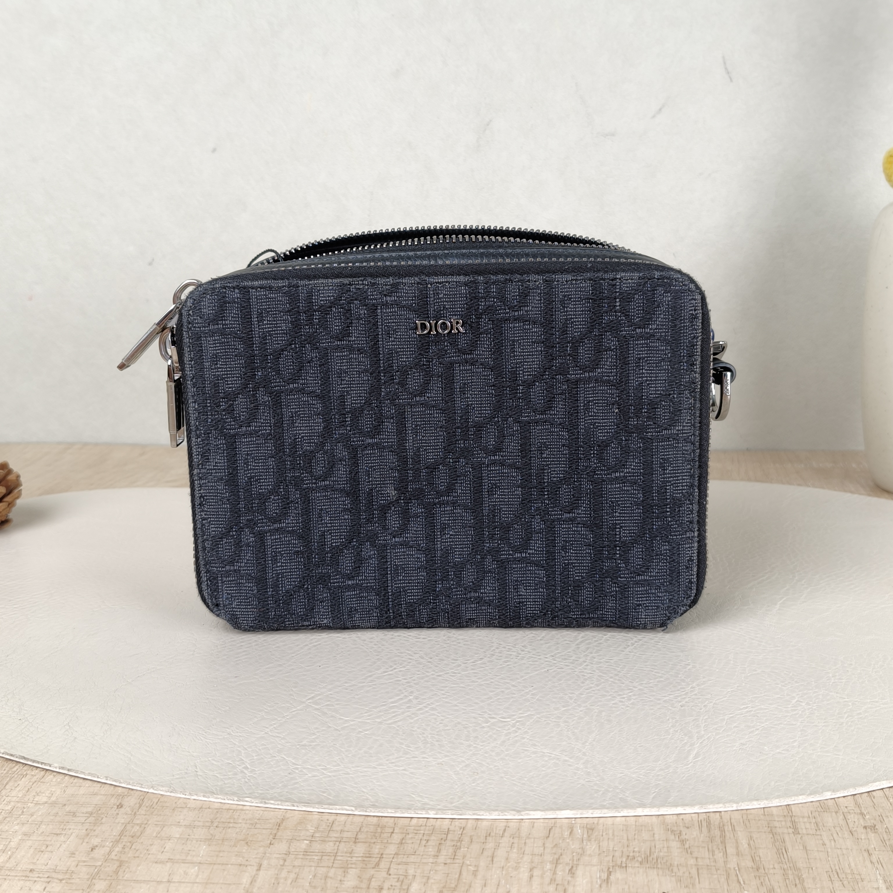 DIOR Shoulder Bag Messenger Bag Shoulder Bag Black Canvas One Size17 × 5 × 12.5 cm