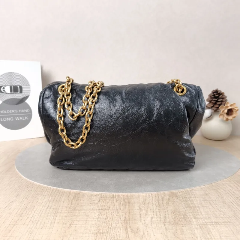 BALENCIAGA Shoulder Bag MONACO Chain Bag Black Calfskin Small28 × 10 × 18 cm — cover view 3 of 6