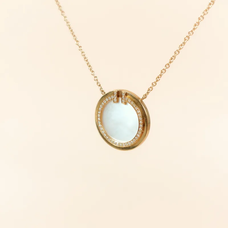 Tiffany&Co. Necklace TC ollection White Mother-of-Pearl18KY ellow Gold Diamond Large1.6*44.5 โ cover view 6 of 8
