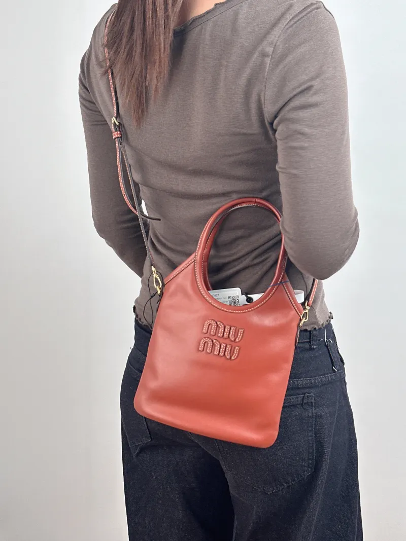 Miumiu Shoulder Bag IVY Tote Shopping Tote Calfskin Mini 20*24 — on-model view 2 of 2