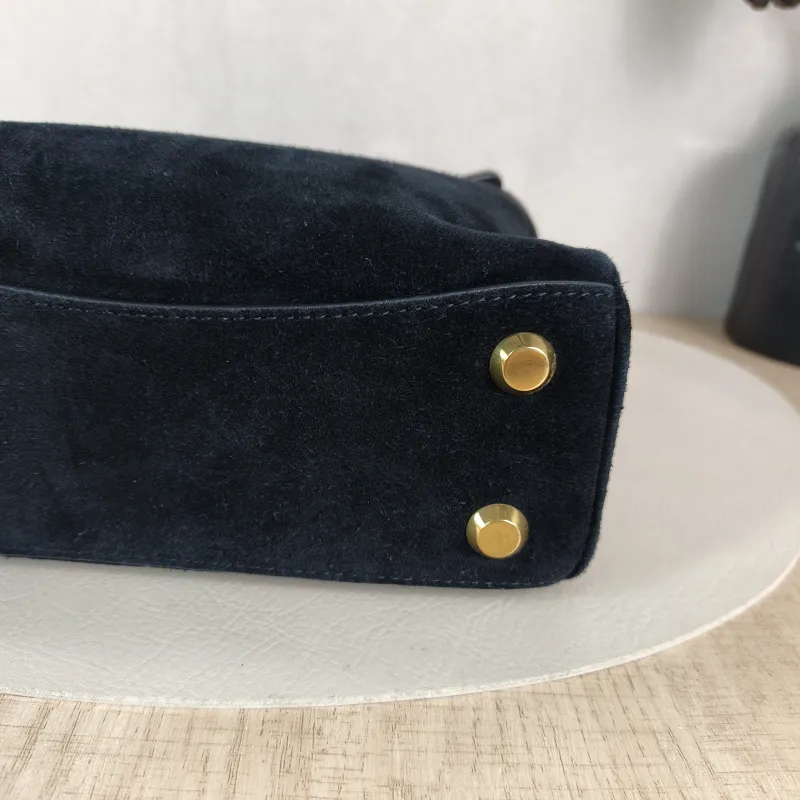 BALENCIAGA Crossbody Bag RODEO Black Suede Mini 23 × 10 × 17 cm — detail view 10 of 12