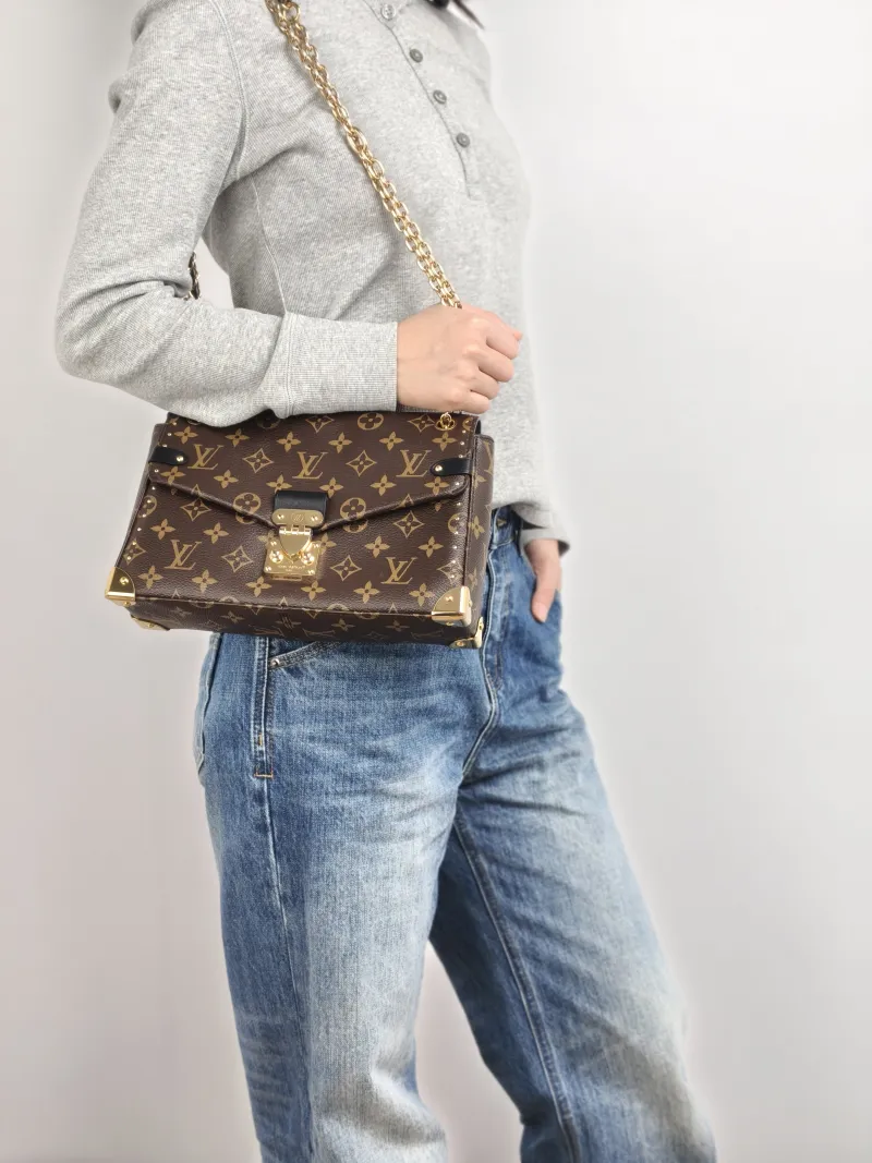 Louis Vuitton Shoulder Bag Trunkie Box Chain Bag Monogram PVC Large 27 × 8 × 16 cm — on-model view 3 of 3