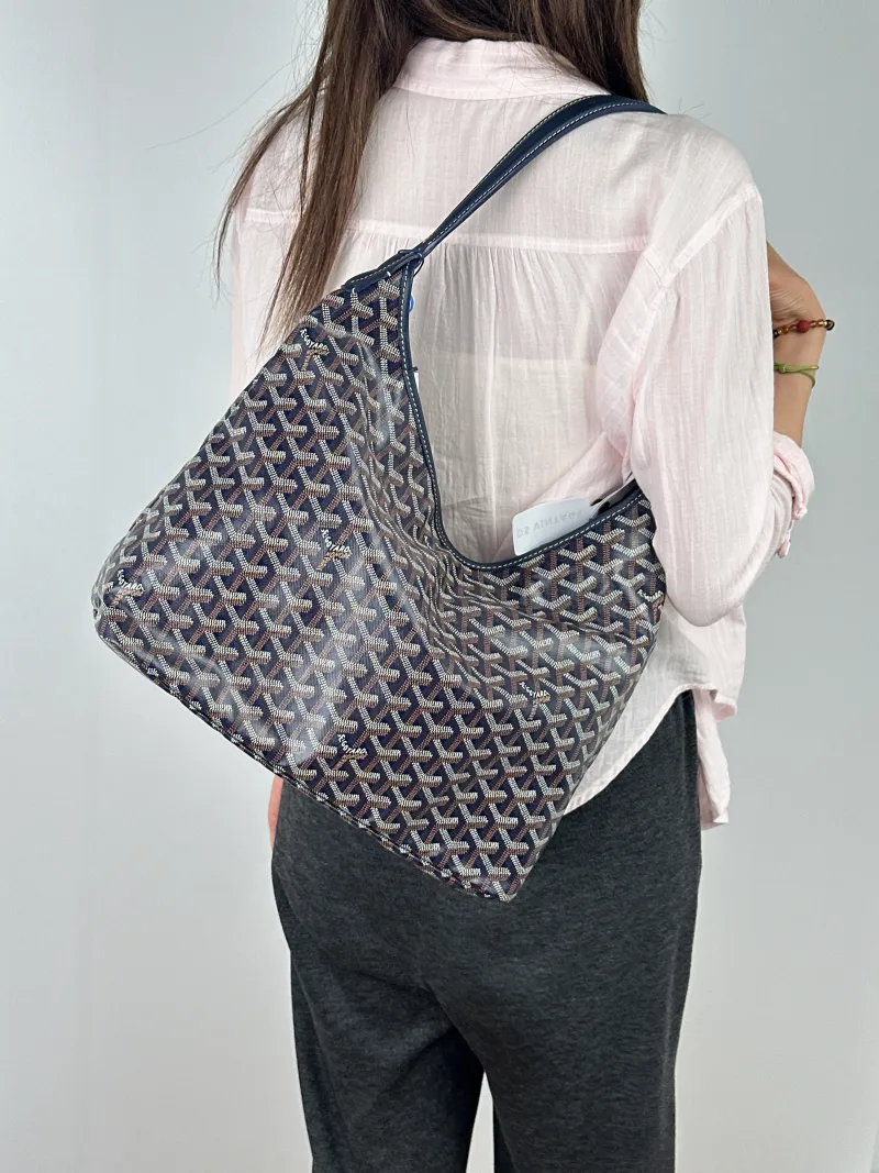 GOYARD Shoulder Bag Boheme Hobo​Blue PVC Small34 × 14 × 27 cm — on-model view 2 of 2