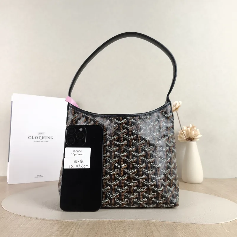 GOYARD Shoulder Bag Boheme Hobo​ Black PVC Mini 29 × 11 × 18.5 cm — cover view 2 of 5