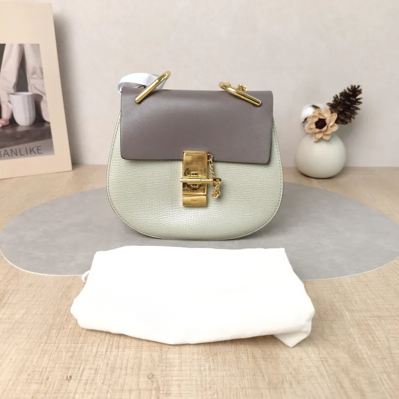 Chloé Crossbody Bag drew Green Calfskin One Size 19.5 × 6.5 × 16 cm — cover view 4 of 6