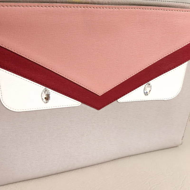 FENDI Clutch Clutch Colorblock Calfskin One Size 25.5*19 — detail view 3 of 7