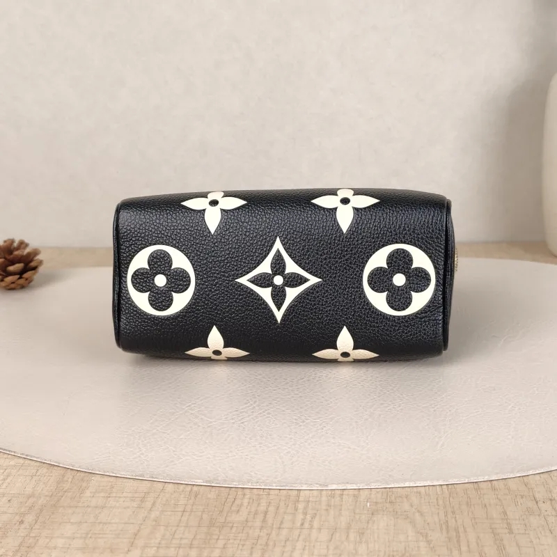 Louis Vuitton Crossbody Bag Speedy Nano Black · White Empreinte Embossed Calfskin Monogramnano16 × 7.5 × 10 cm — cover view 3 of 5