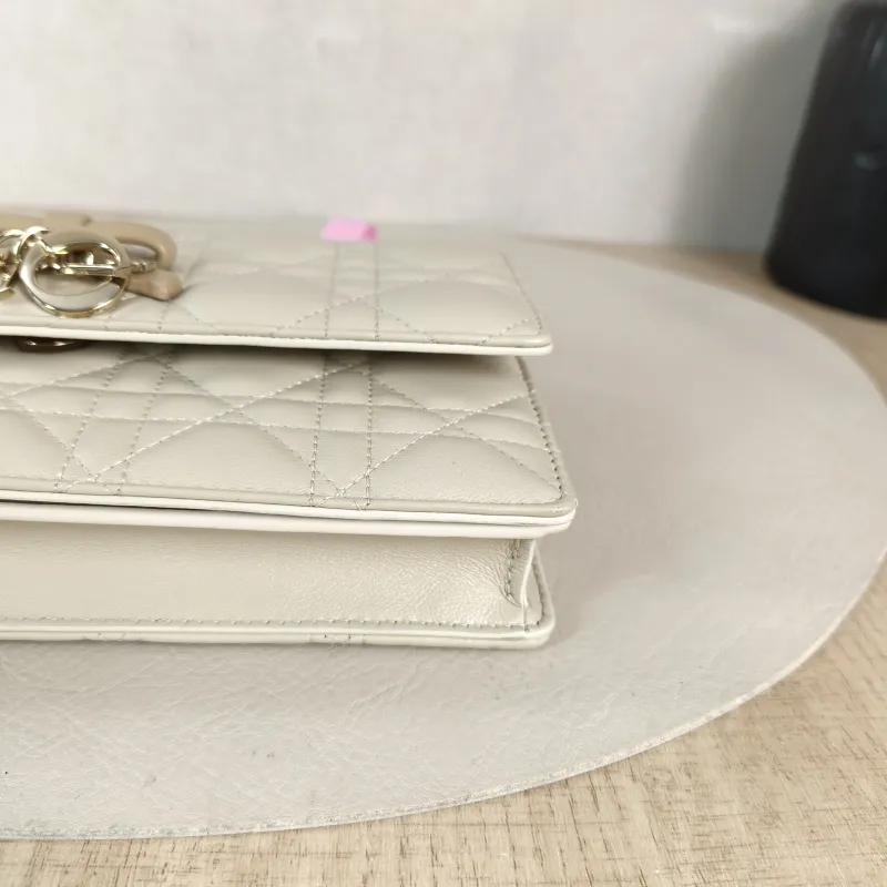 DIOR Shoulder Bag My Chain Bag Taupe Lambskin 21 × 3.5 × 11.5 cm — detail view 12 of 13