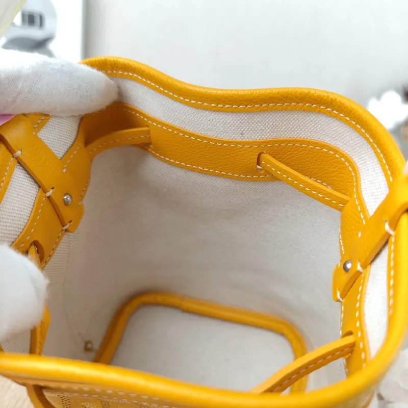 GOYARD Crossbody Bag Petit Flot Yellow ine Canvas Mini 12 × 10 × 17.5 cm — detail view 12 of 12