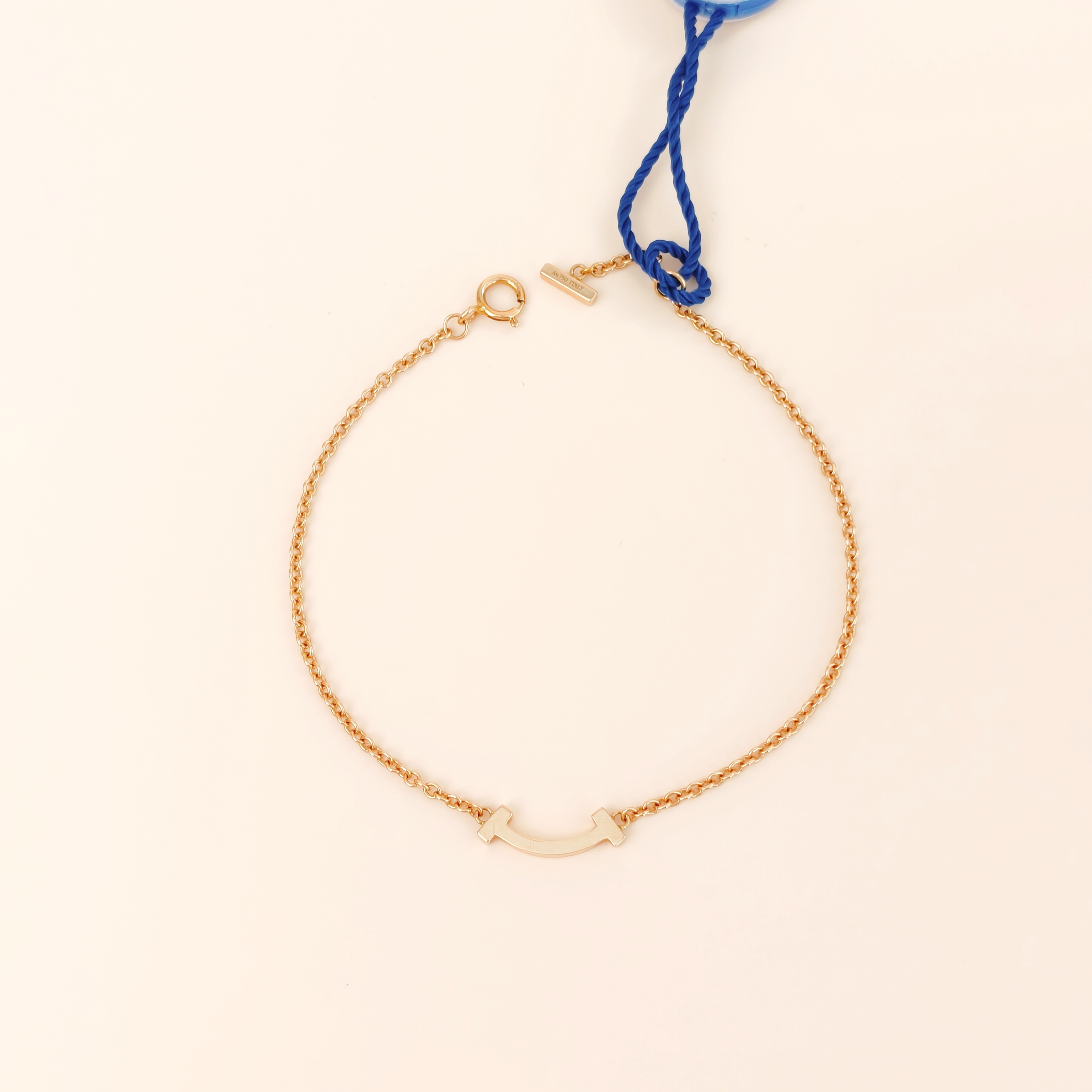 Tiffany&Co. Bracelet TC ollection Smile Bracelet Rose Gold 18KR ose Goldmini16.5cm