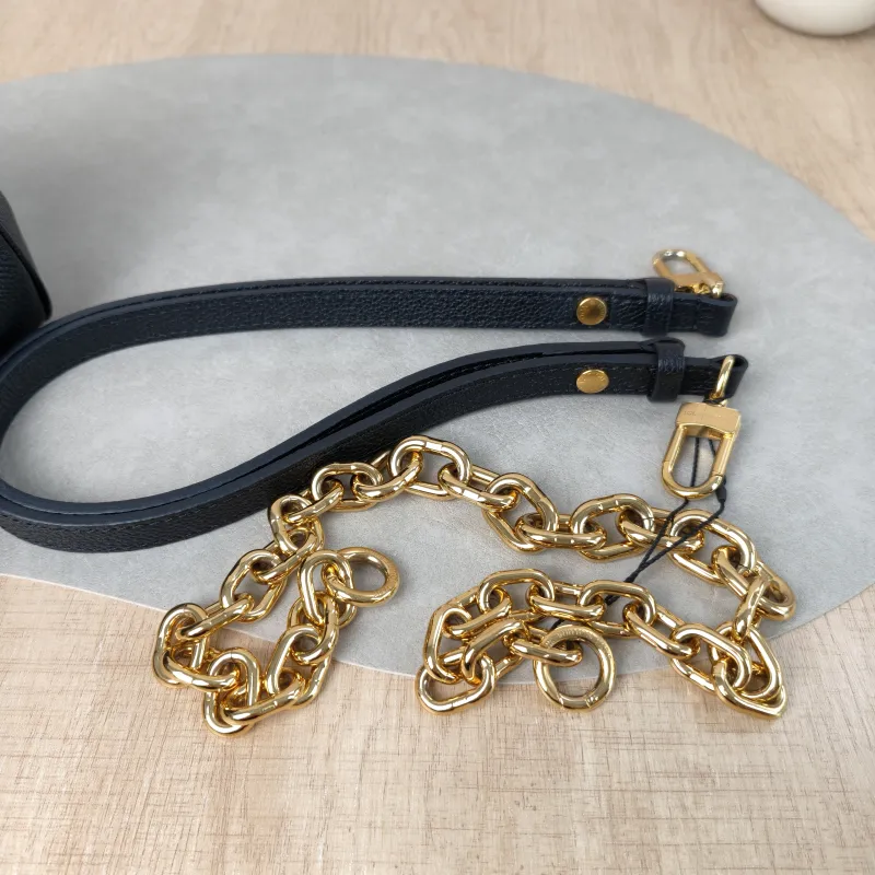 Louis Vuitton Crossbody Bag Favorite Black Monogram Empreinte Embossed Calfskin Medium 24 × 9 × 14 cm — detail view 11 of 12