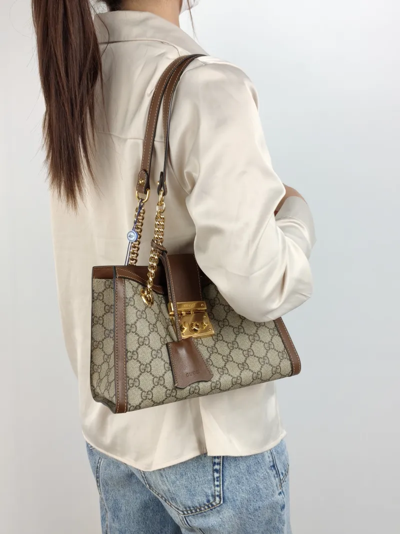 GUCCI Shoulder Bag Padlock Small 26.5 × 4.5 × 13.5 cm — on-model view 2 of 2