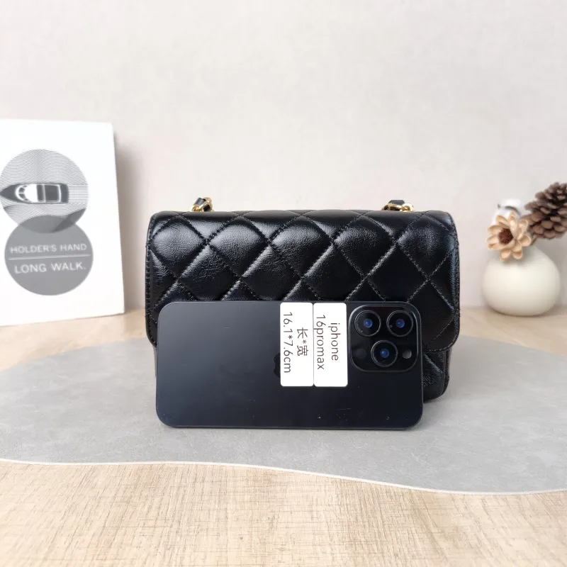 Chanel Shoulder Bag cf mini Black Waxed Leather mini 20 × 5 × 12 cm — cover view 2 of 6