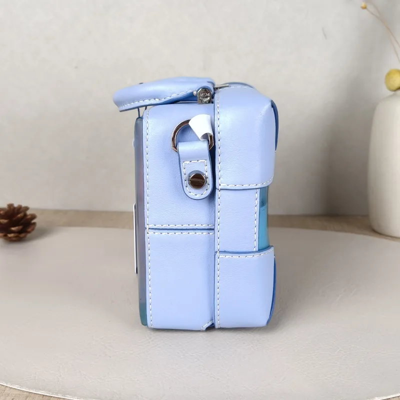 MCM Crossbody Bag Soft Berlin Visetos Box Top Handle Crossbody Bag Blue PVC Pink Canvas 19 × 8 × 14 cm — detail view 11 of 13
