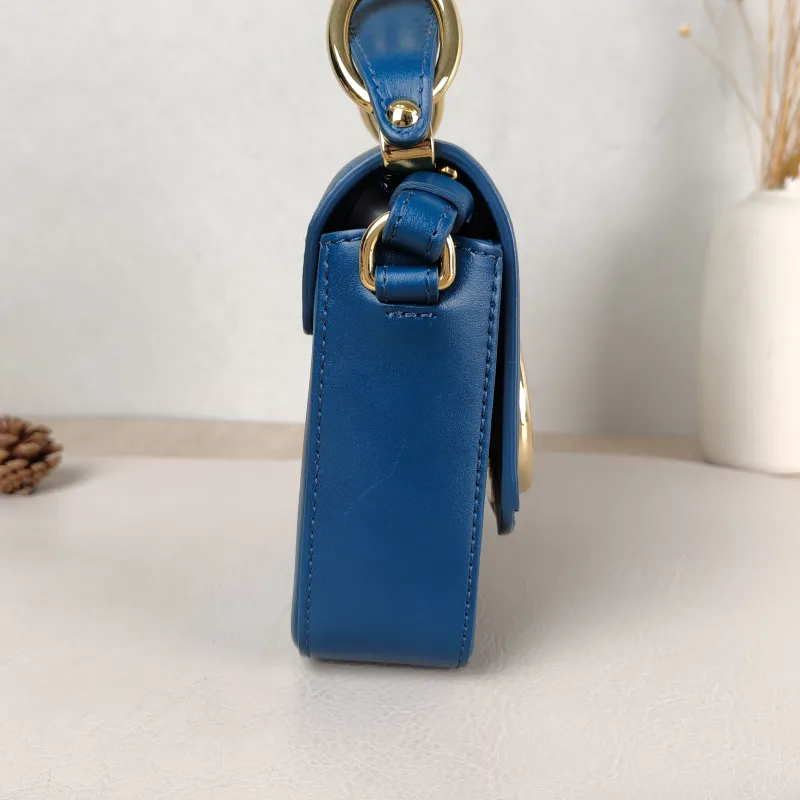 Chloé Crossbody Bag Top Handle Crossbody Bag Blue Calfskin One Size 16 × 5 × 14 cm — detail view 6 of 12