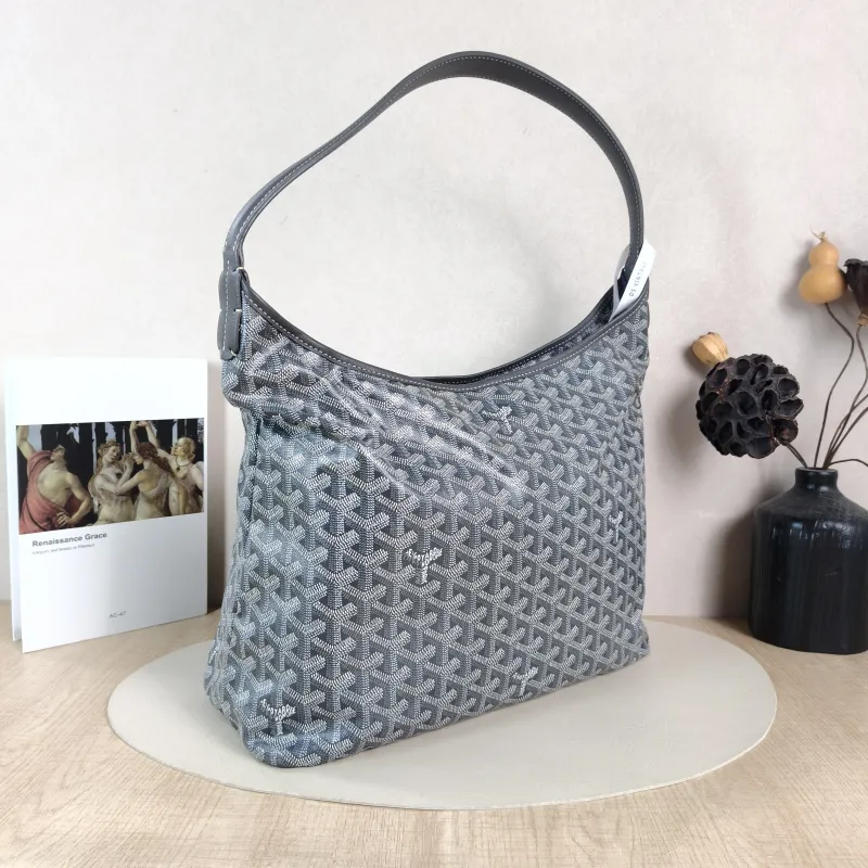 GOYARD Shoulder Bag Boheme Hobo​ Grey ine Canvas Small 43 × 14 × 27 cm — cover view 6 of 6