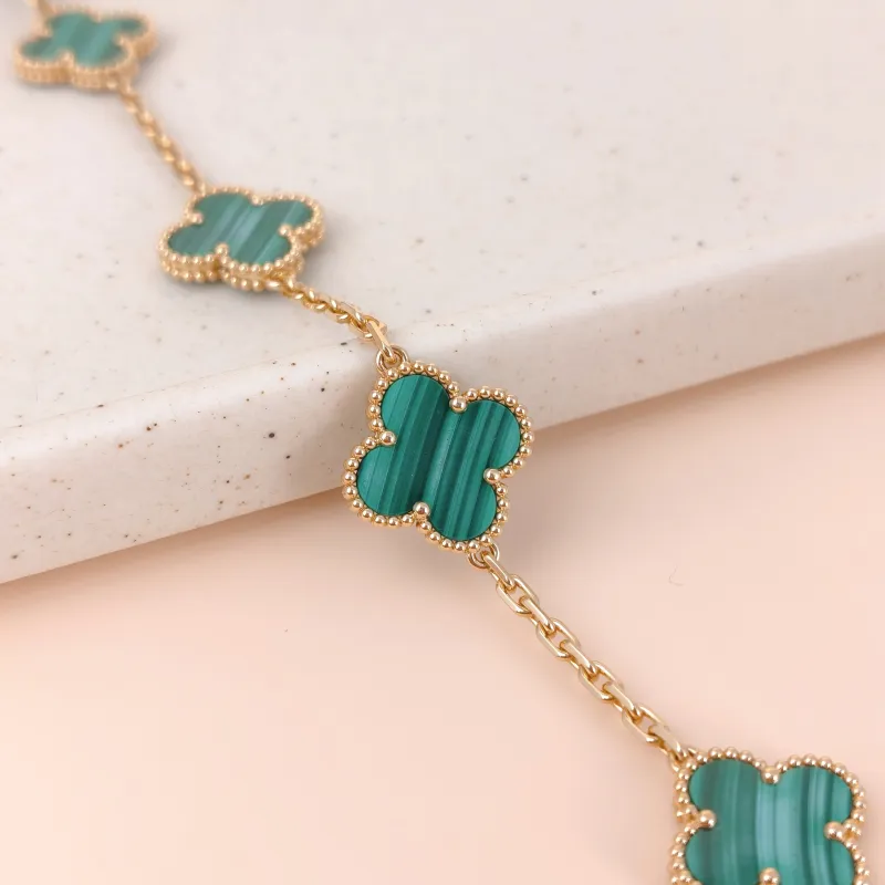Van Cleef & Arpels Bracelet Alhambra Alhambra Collection Five-Motif Bracelet Malachite18KY ellow Gold Vintage Small1.5 × 1.5 × 19 cm — cover view 6 of 10