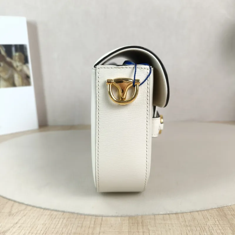 GUCCI Crossbody Bag Horsebit 1955 Horsebit Small White Calfskin Small 20.5 × 5 × 14.5 cm — detail view 13 of 13