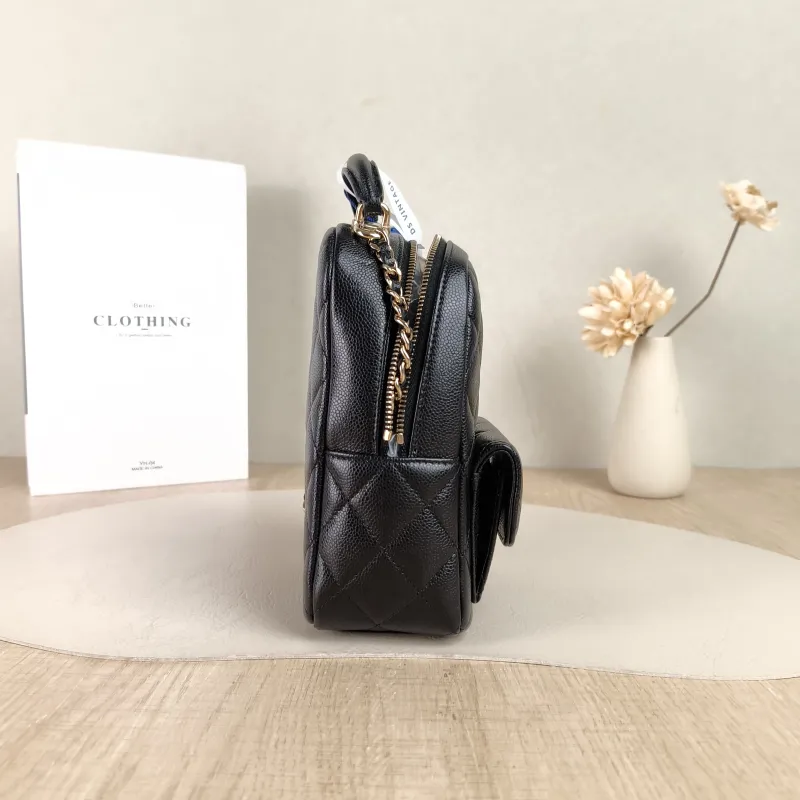 Chanel Crossbody Bag Mini Backpack Crossbody Bag Black Grained Calfskinmini13 × 9 × 18 cm — detail view 5 of 12