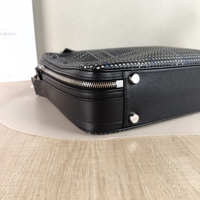 DIOR Top Handle Bag Top Handle Bag Black Calfskin 35 × 9 × 27.5 cm — detail view 9 of 11