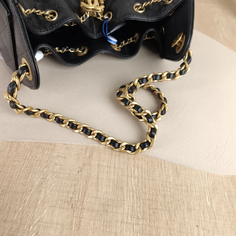 Chanel Shoulder Bag 25Bag Black Grained Calfskin Mini 20 × 12.5 × 22 cm — detail view 8 of 12