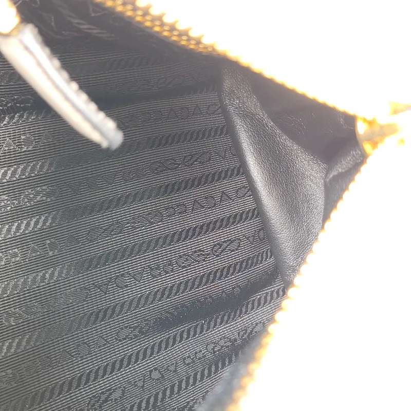 PRADA Crossbody Bag Bonnie Soft Lux Shoulder Strap Edition White Waxed Leather Calfskin Small 26 × 12 × 14 cm Conditioned — detail view 10 of 12
