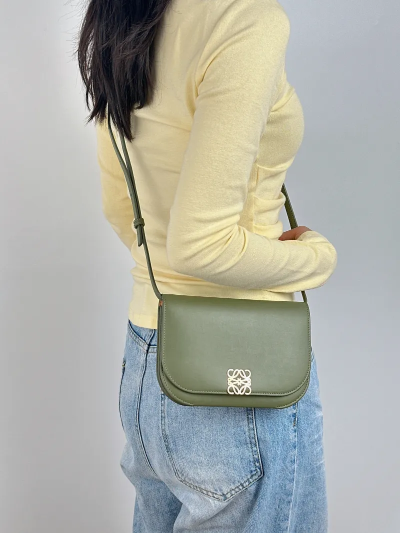 LOEWE Crossbody Bag Goya Calfskin Small 19 × 6 × 13.5 cm — on-model view 1 of 2