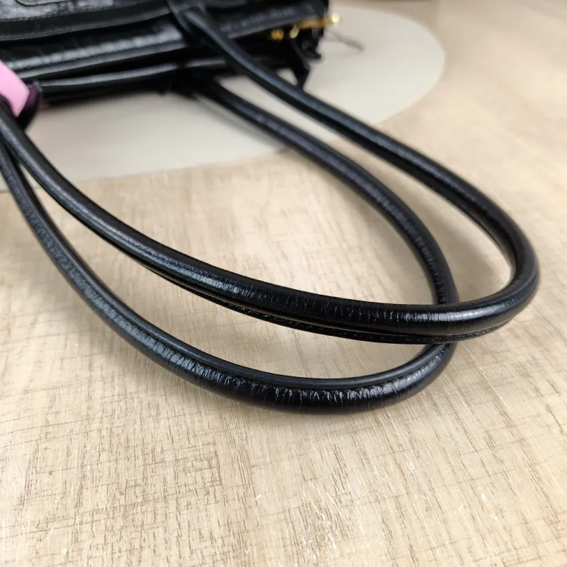 PRADA Shoulder Bag Bonnie Soft Lux Black Waxed Leather Medium 32 × 12 × 15.5 cm — detail view 8 of 13