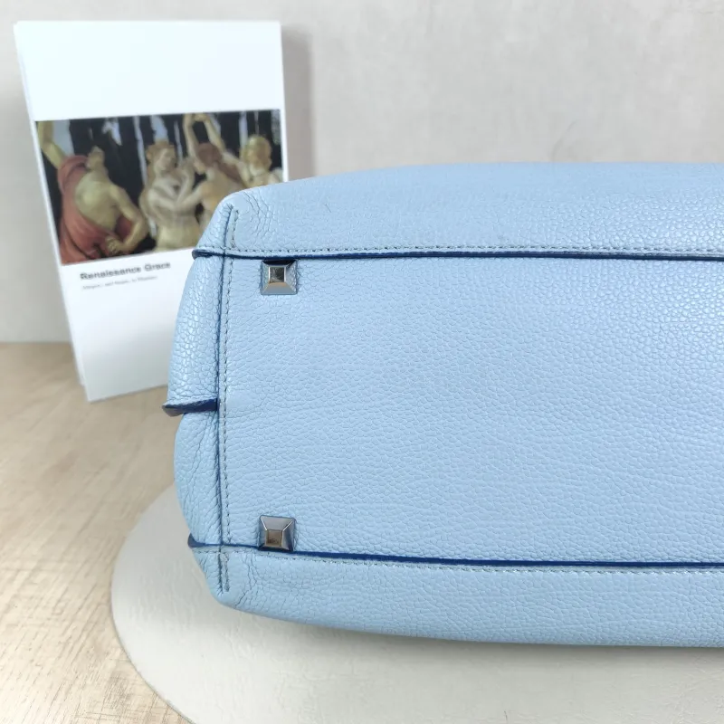 MCM Shoulder Bag Tote Bag Blue Calfskin Large34 × 15 × 22 cm — detail view 6 of 13