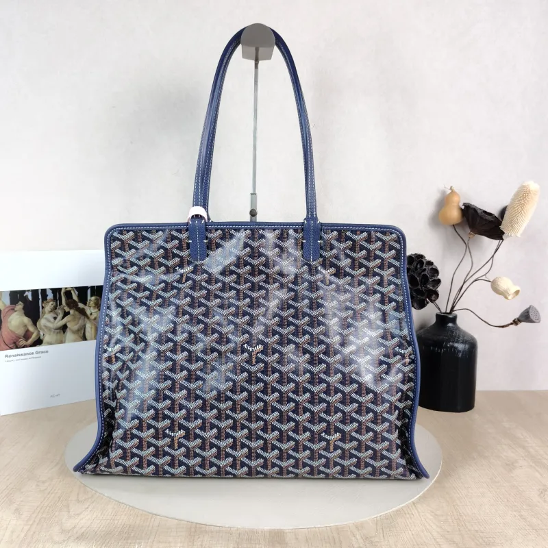 GOYARD Top Handle Bag hardy y tote Blue PVC Small 40 × 17 × 31 cm — cover view 2 of 4