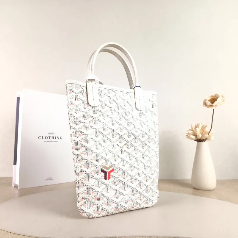 GOYARD Crossbody Bag poitiers y Tote Bag Pink White ine Canvas Small 21 × 1 × 24 cm — cover view 2 of 4