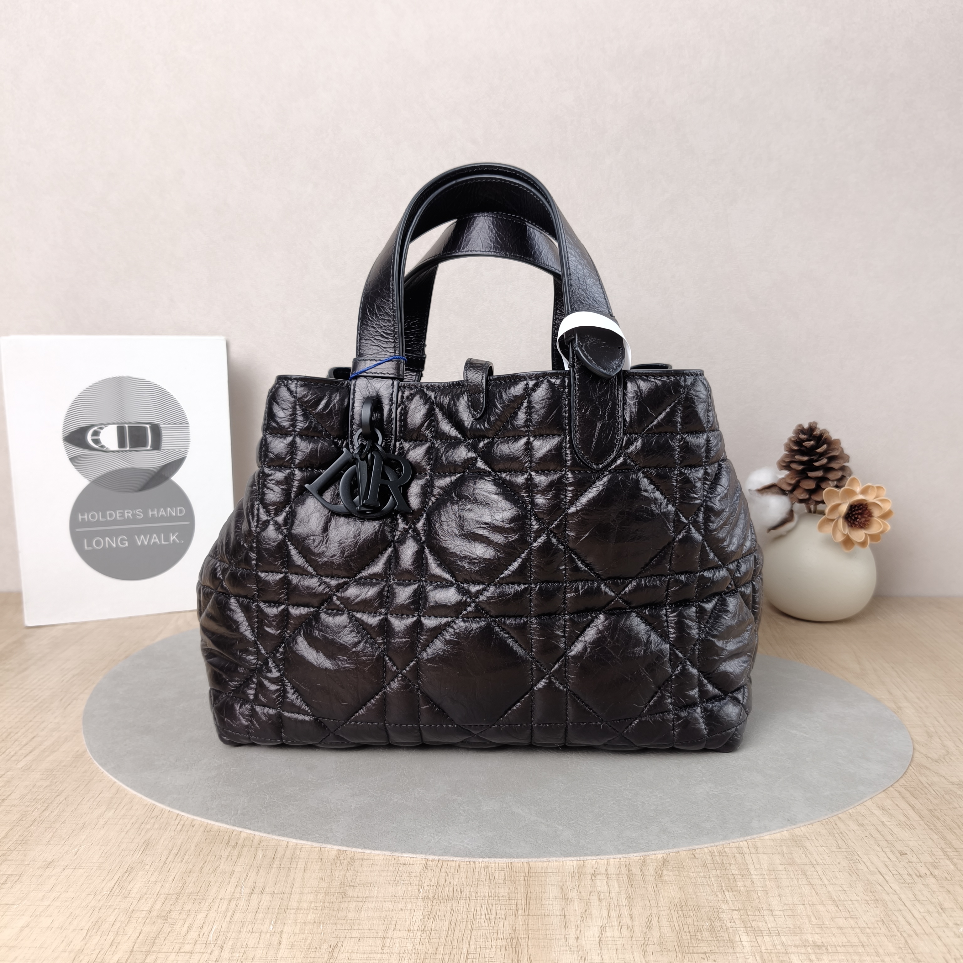 DIOR Top Handle Bag TOUJOURS Waxed Leather Medium28.5 × 17 × 21.5 cm